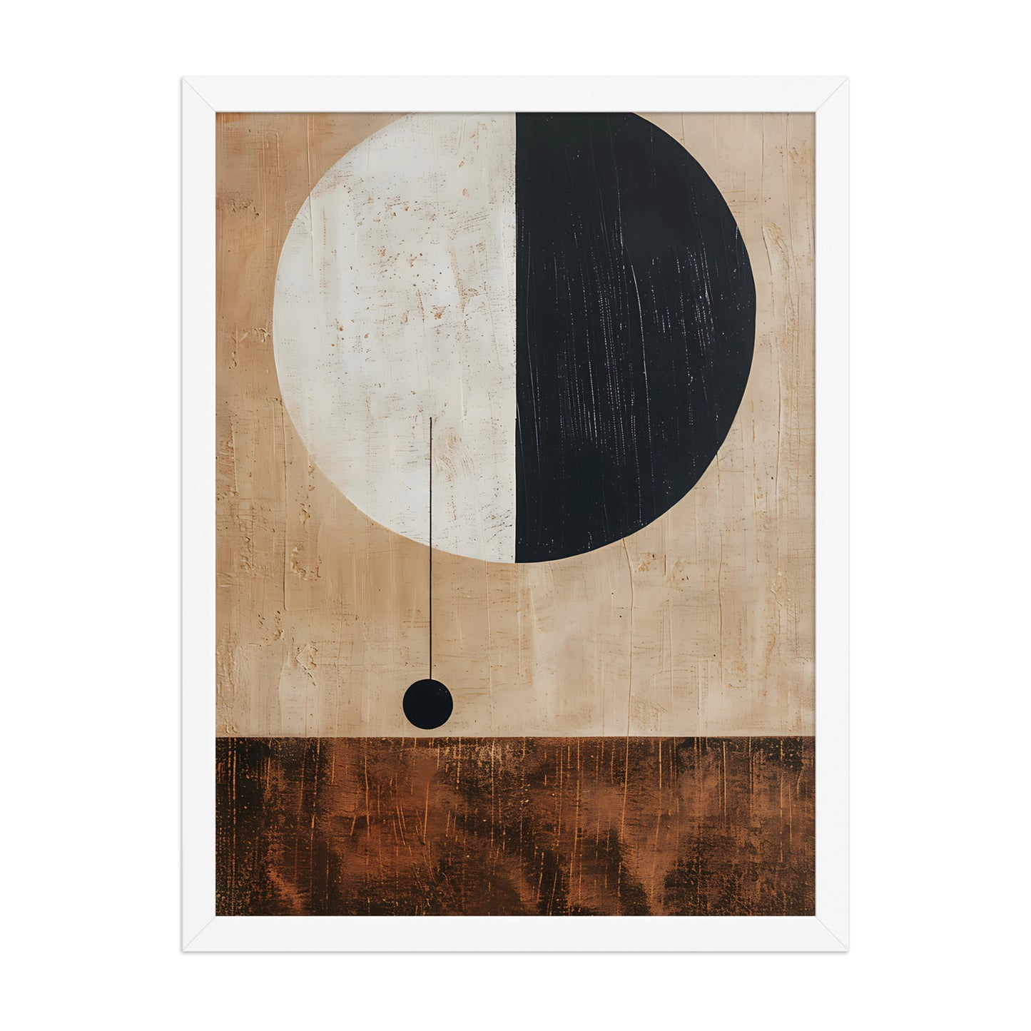 Natural tones abstract canvas