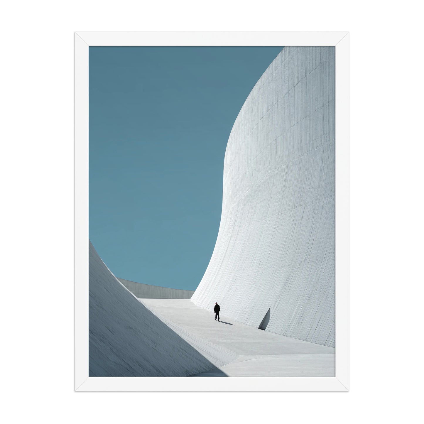 Blue Curves Canvas Wall Art