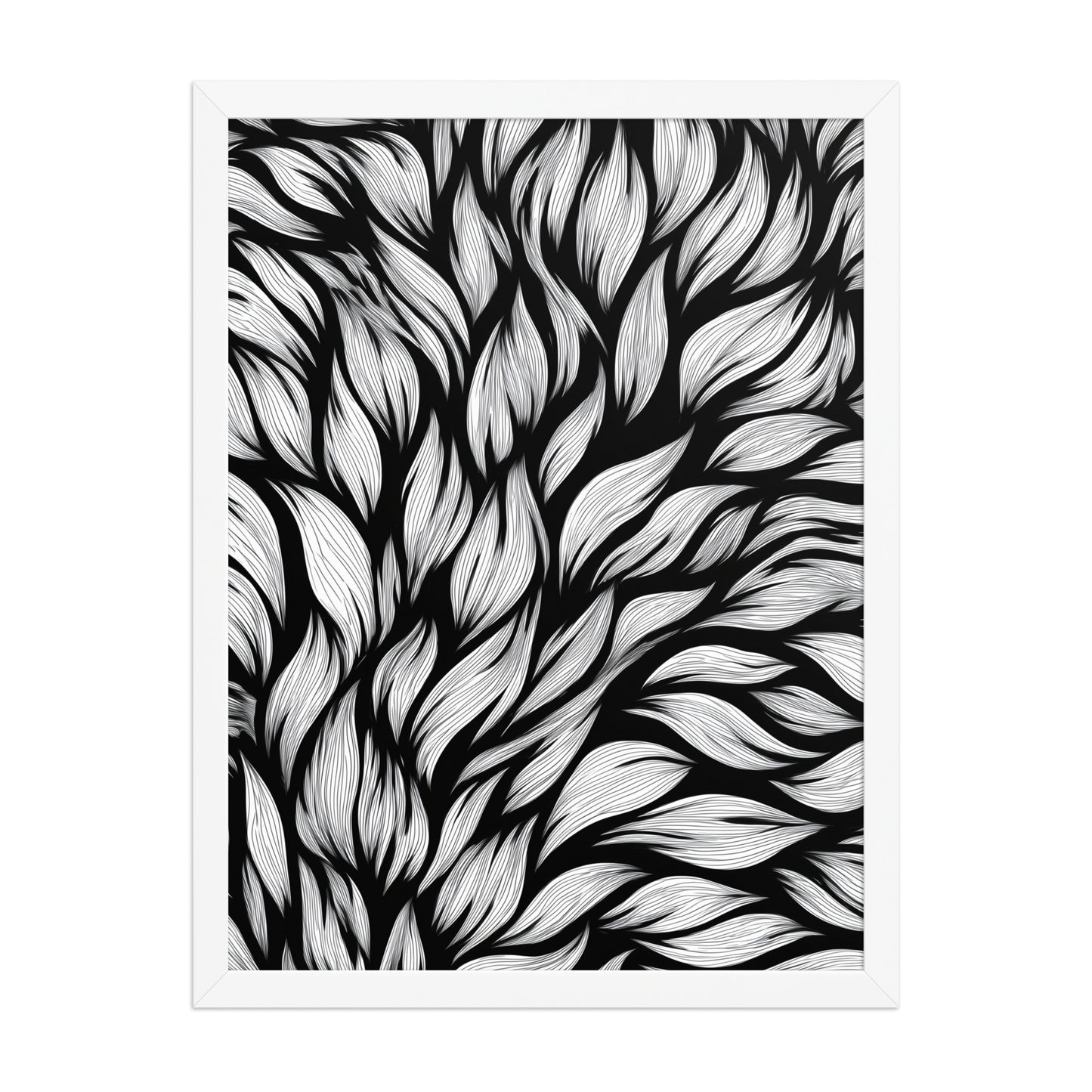 Bold leaves canvas