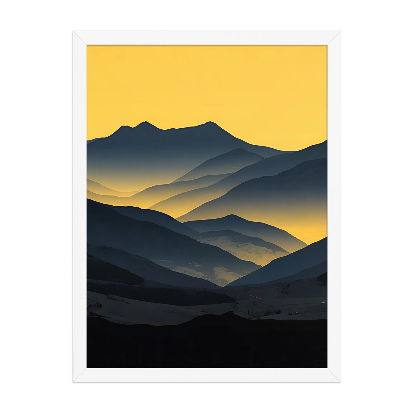 Yellow glow canvas