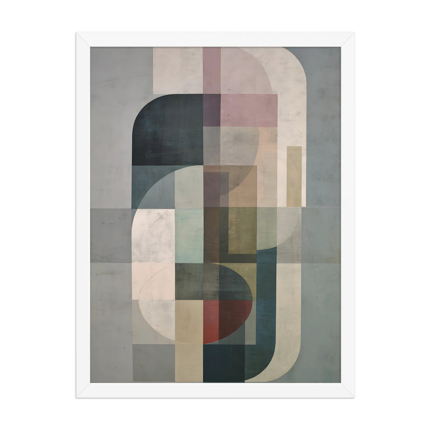 Neutral Shapes Canvas Wall Art Minimalist Decor