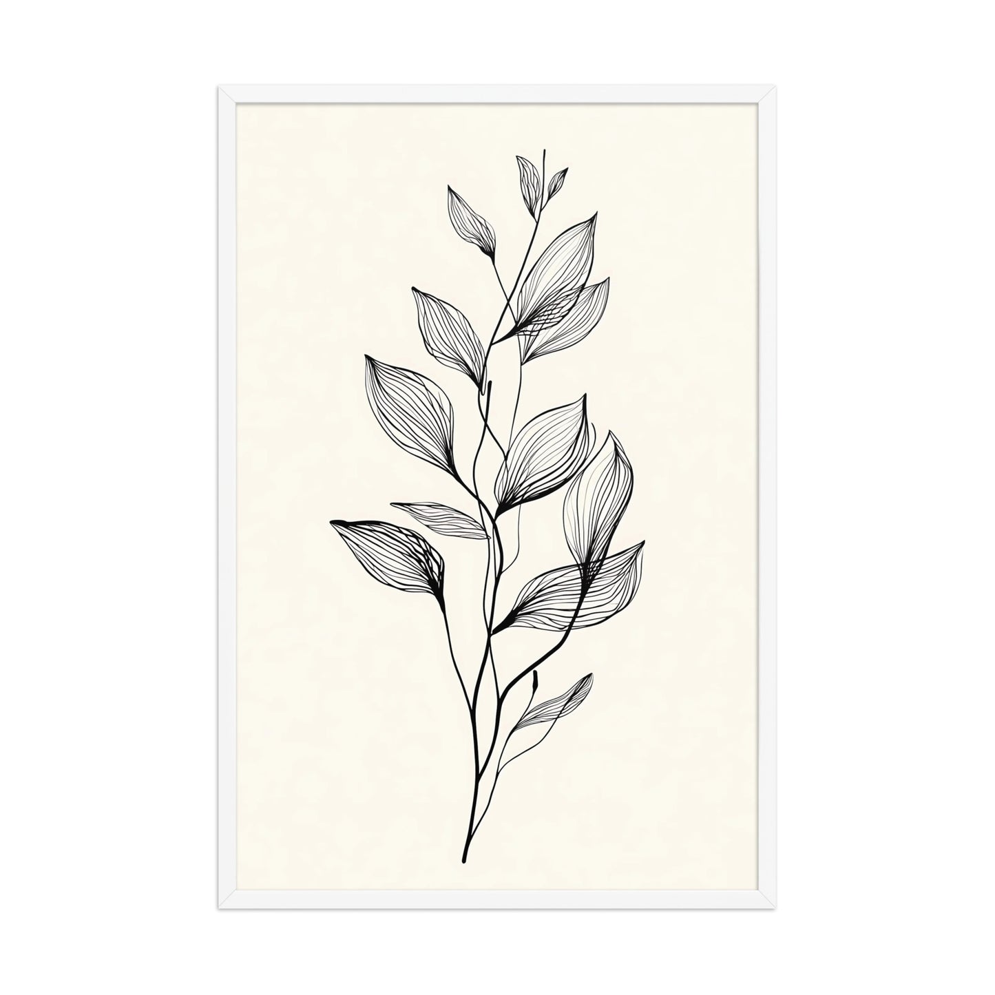 Minimal leaf canvas