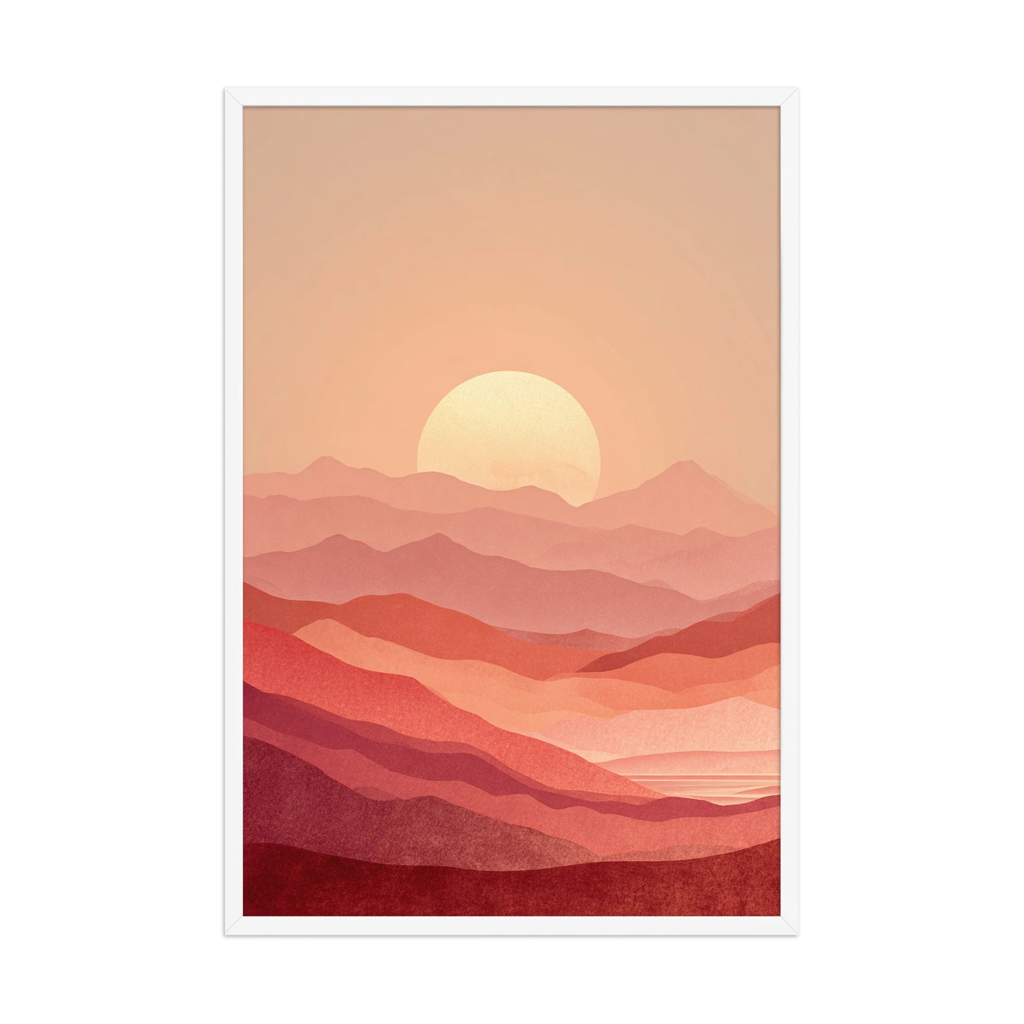 Layered Sunset Landscape