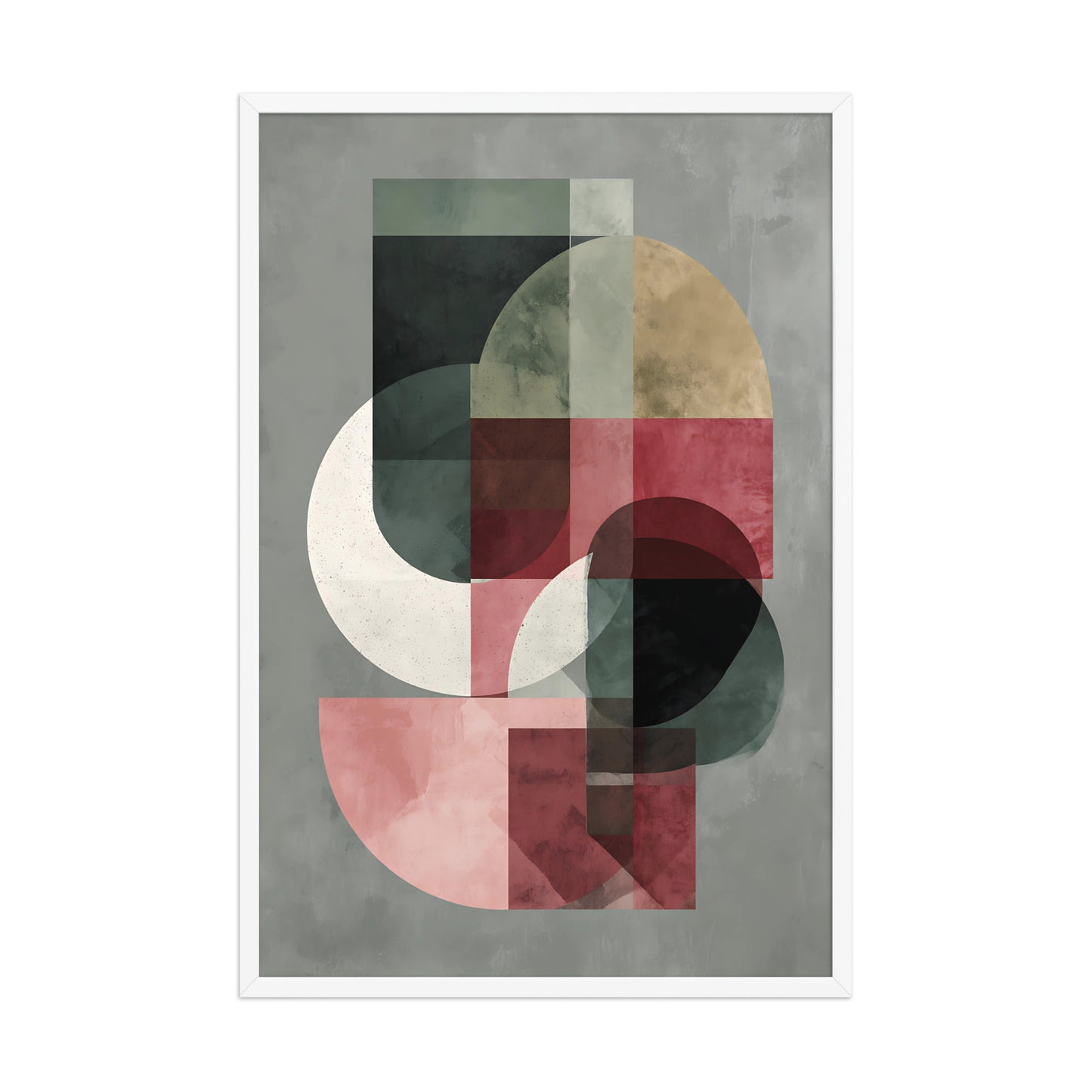 Minimal abstract shapes canvas