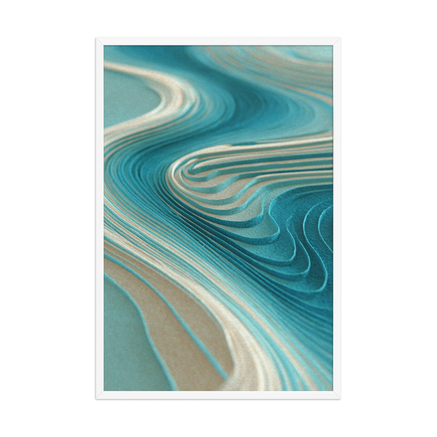 Cool tone ripples canvas