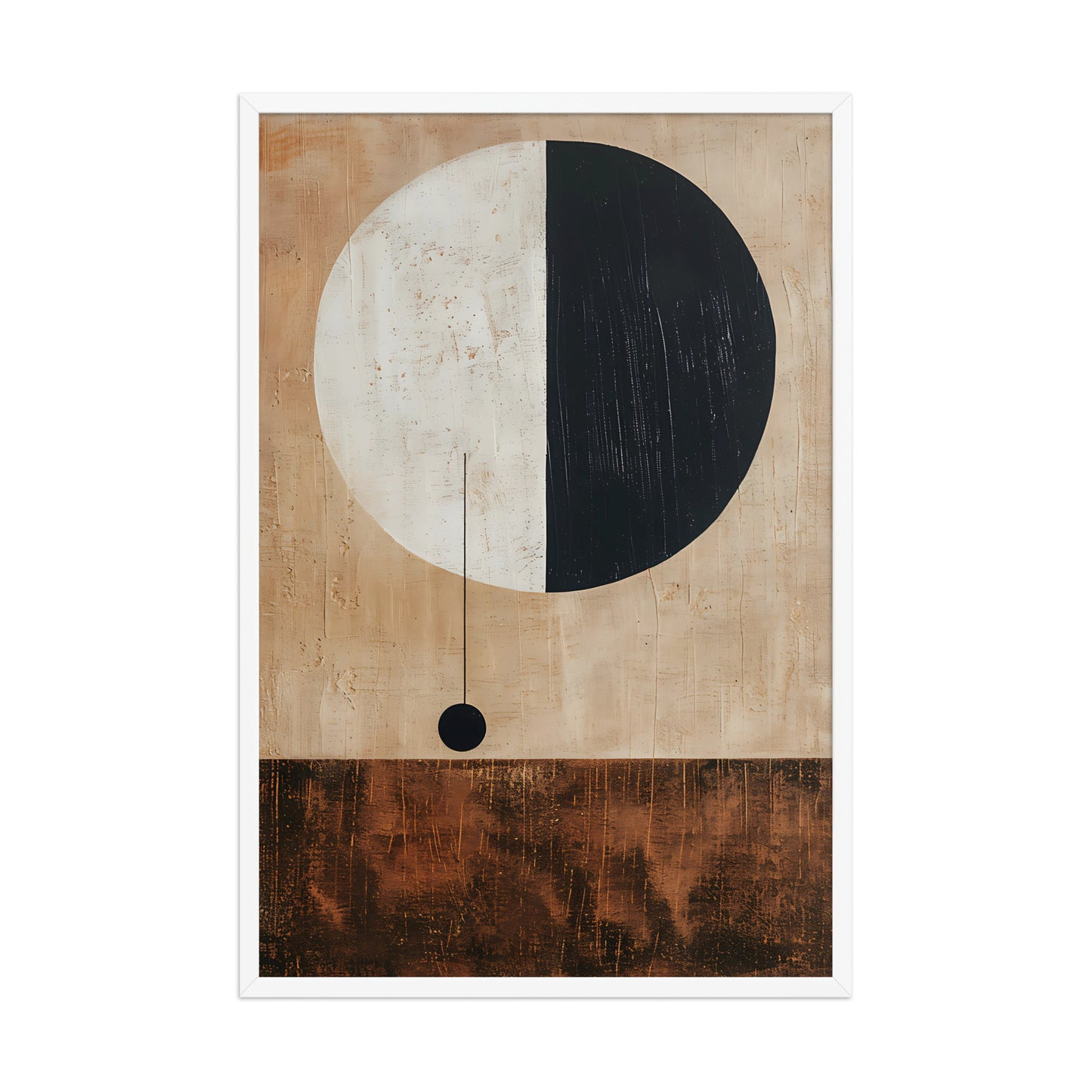 Natural tones abstract canvas