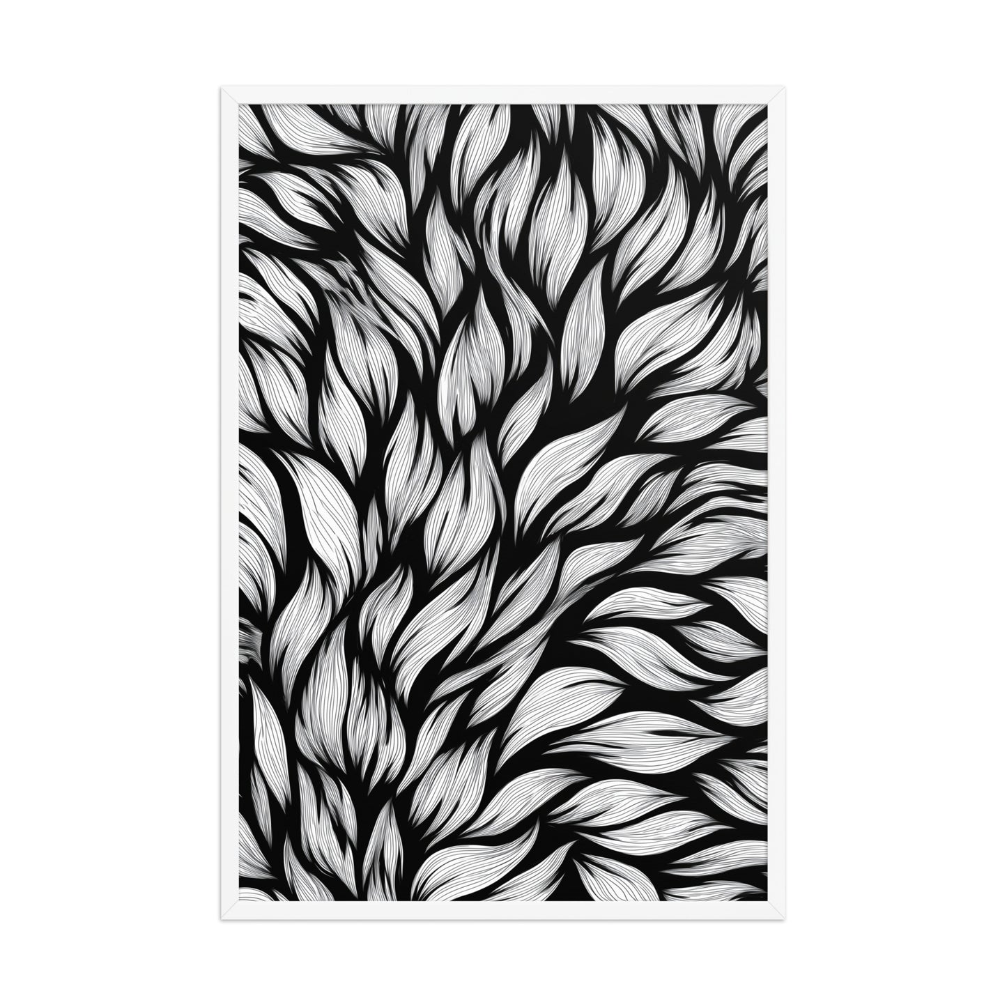 Bold leaves canvas