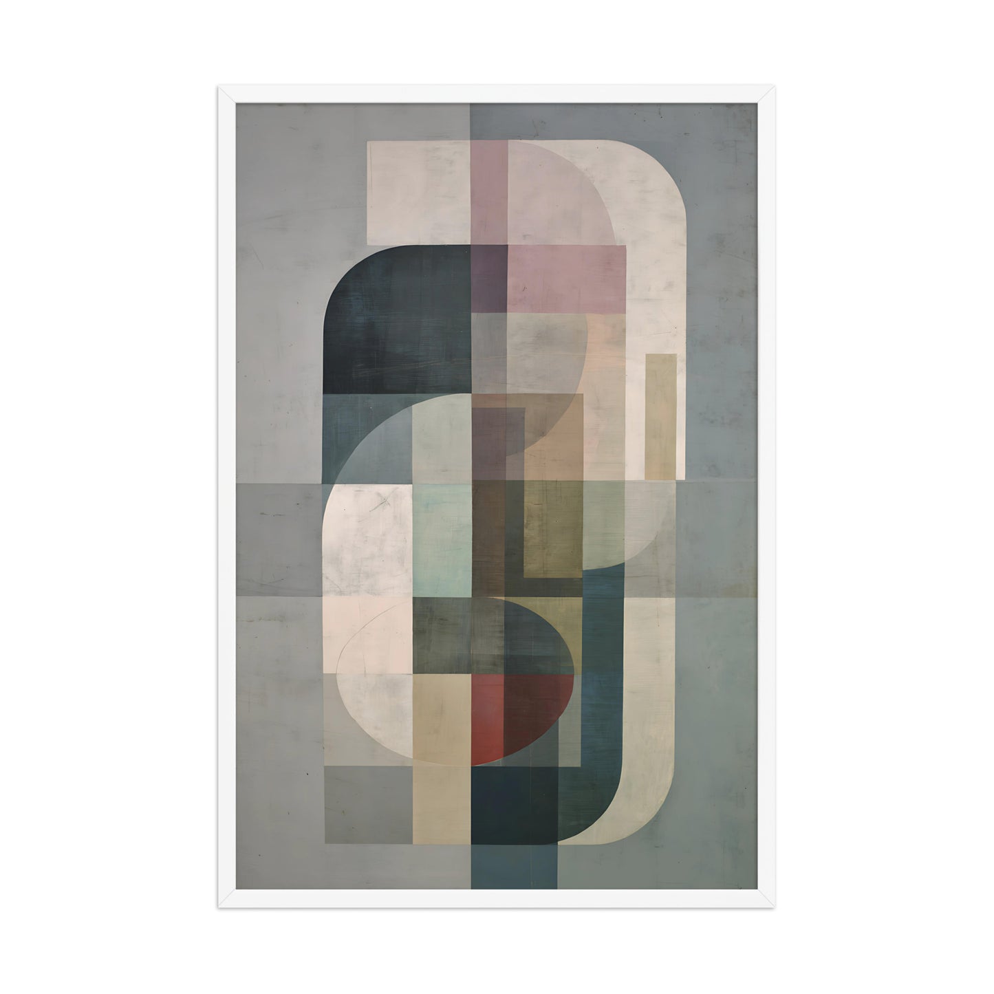 Neutral Shapes Canvas Wall Art Minimalist Decor
