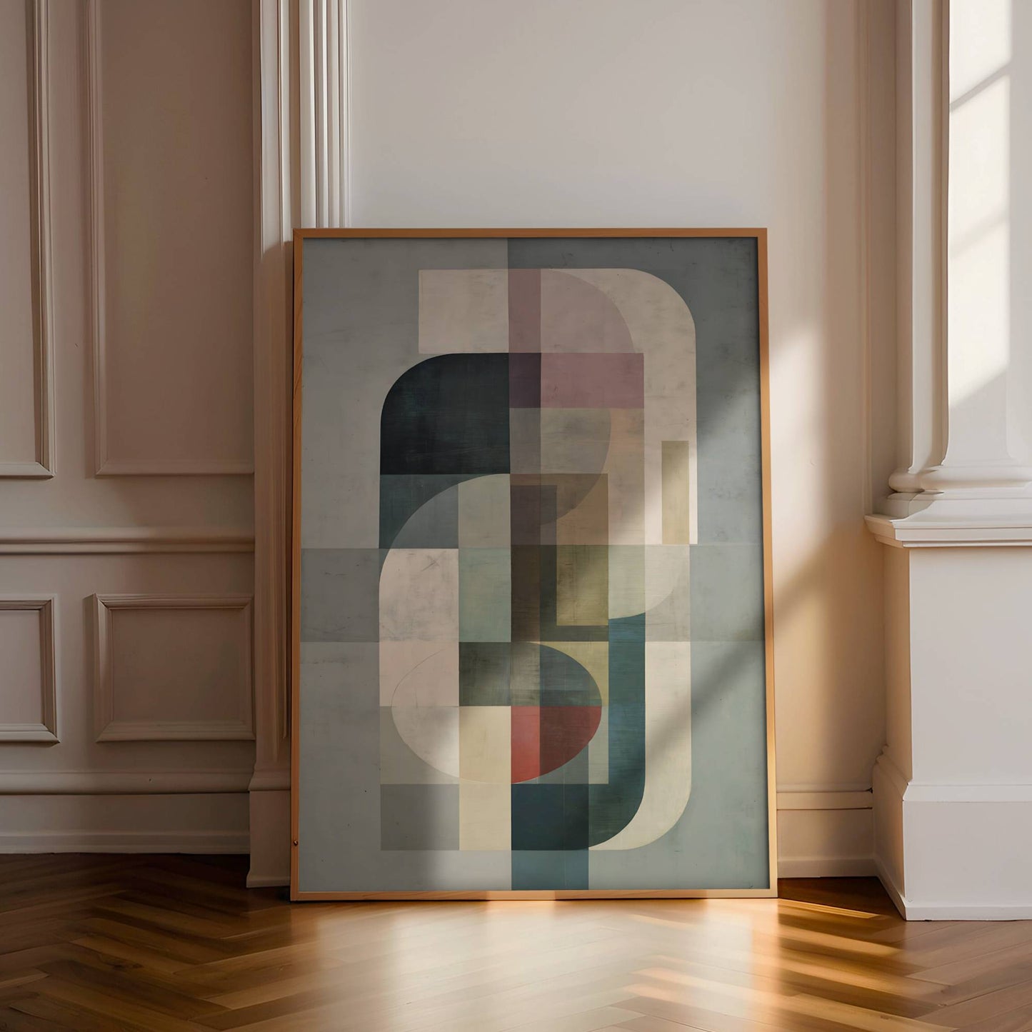 Neutral Shapes Canvas Wall Art Minimalist Decor
