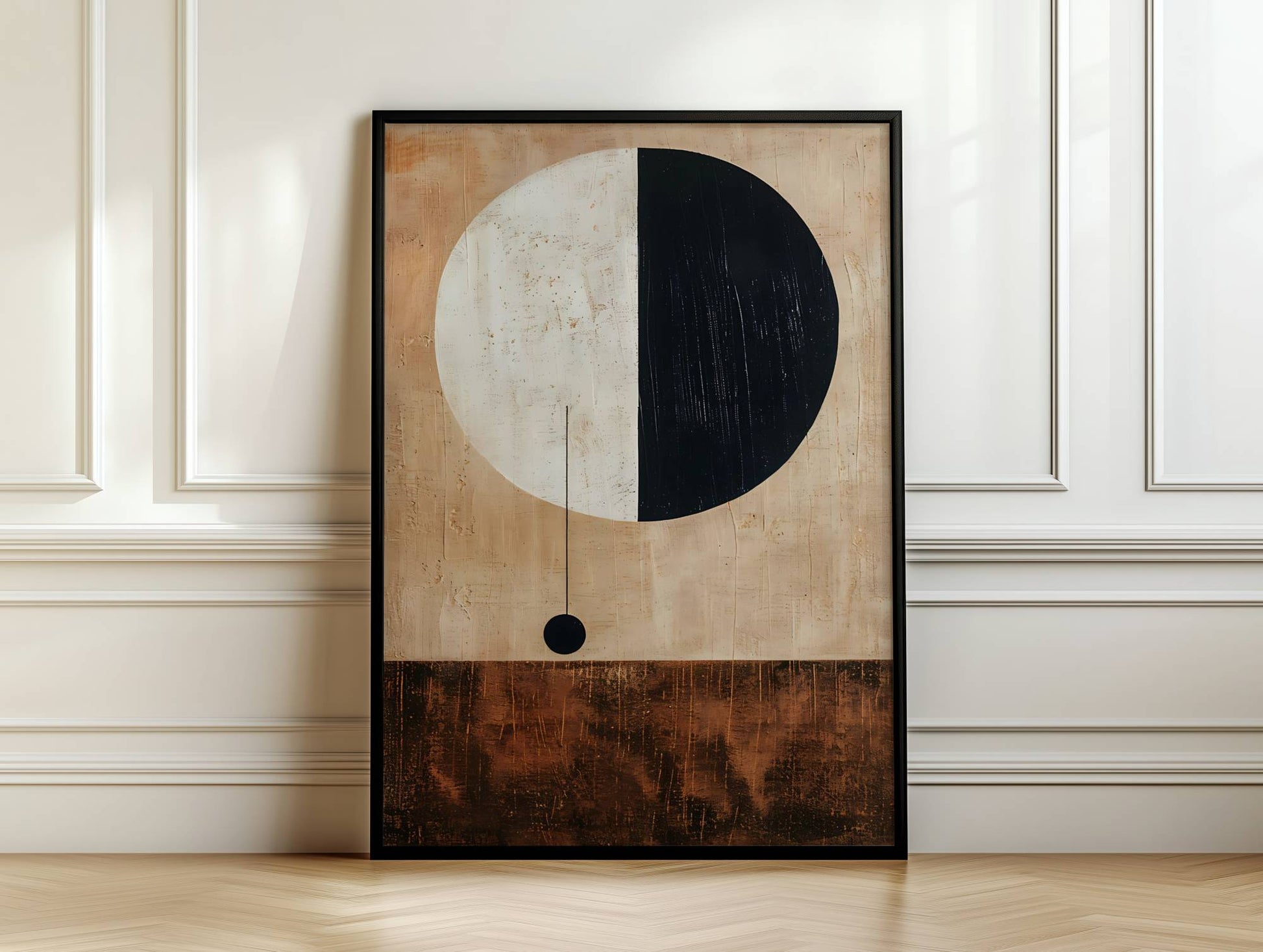 Natural tones abstract canvas