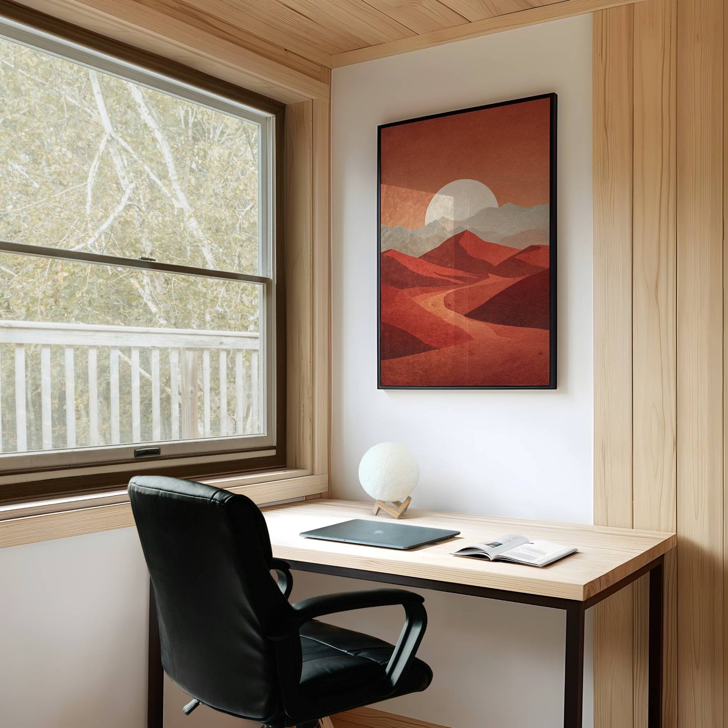 Warm landscape abstract canvas