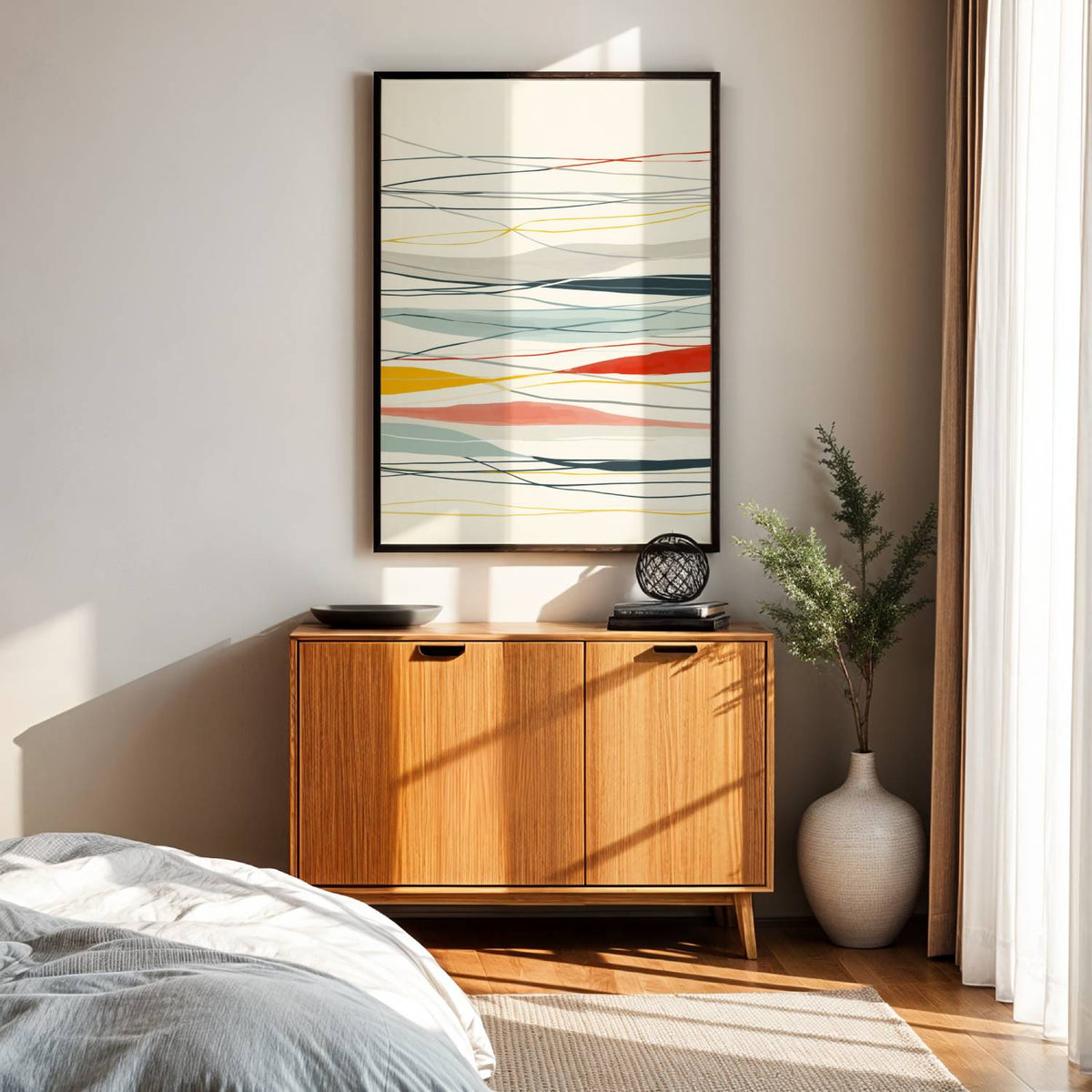 Wavy Lines Canvas Wall Art
