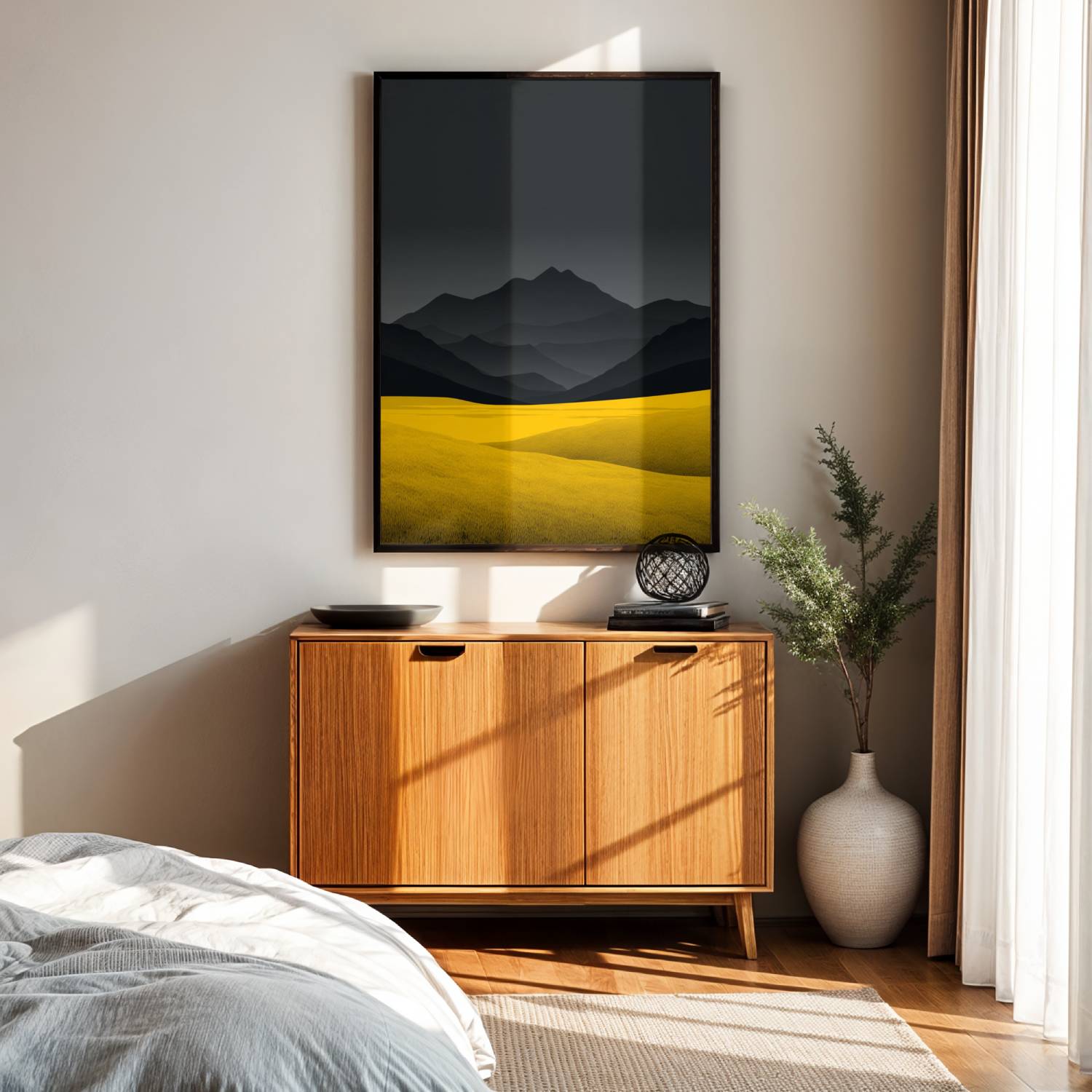 Yellow Fields Canvas Wall Art
