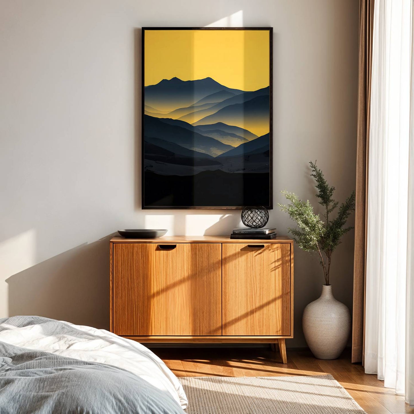 Yellow glow canvas